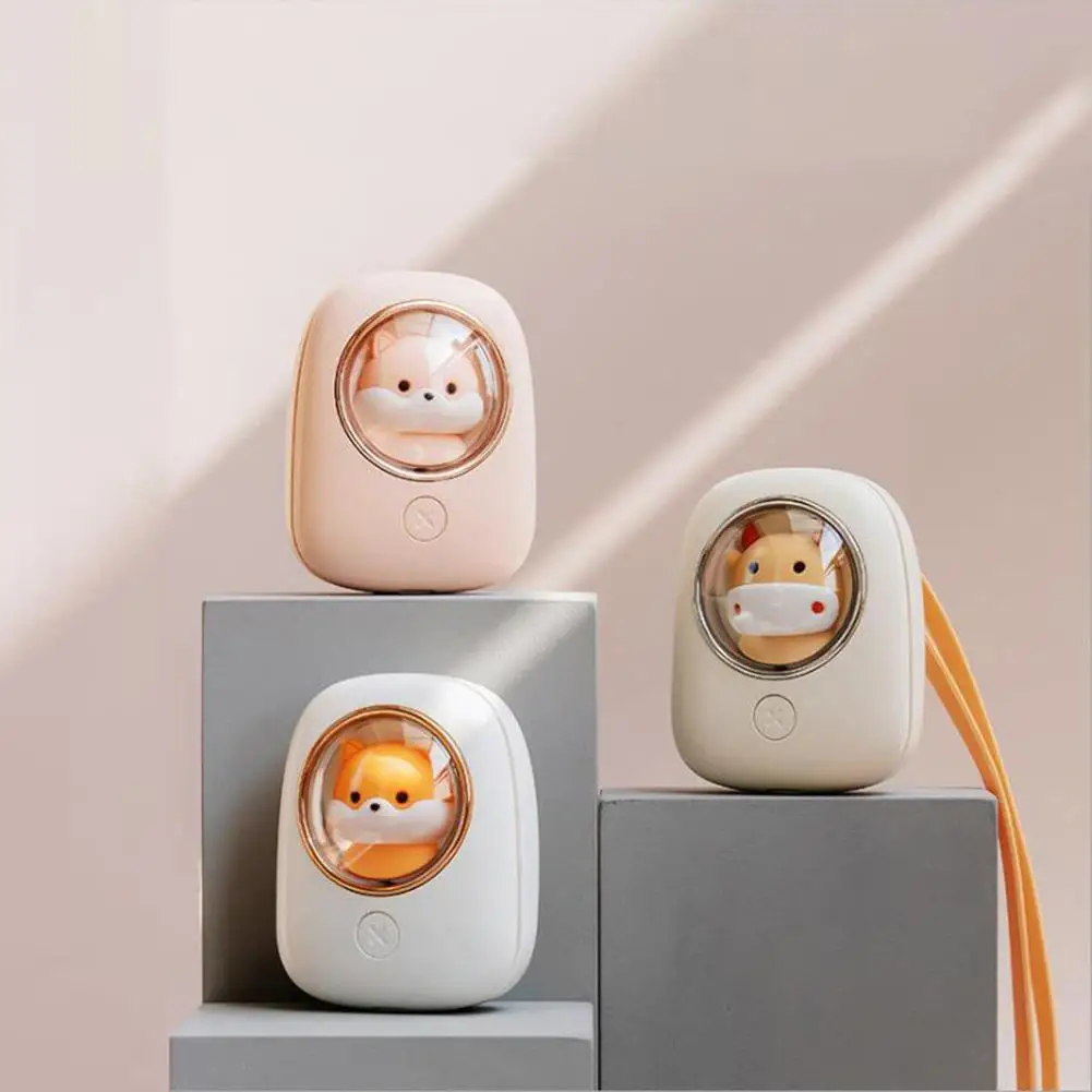 

Портативный космический капсульный подвесной шейный вентилятор, милый охладитель Summber, перезаряжаемый ручной бесшумный ручной уличный вен...