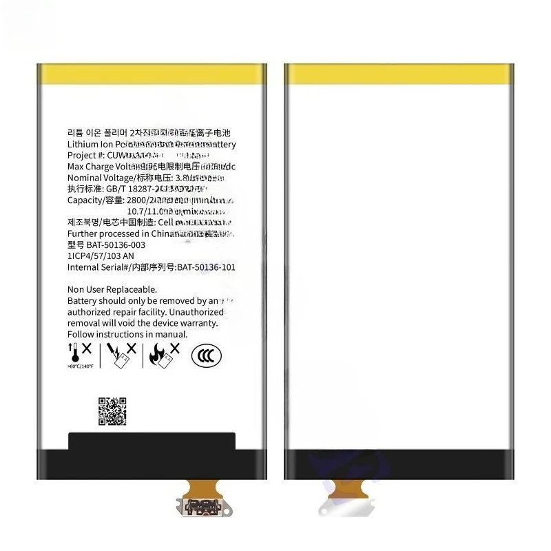 Фото Аккумулятор BAT-50136-003 для мобильного телефона Blackberry Z30 CUWV1, 3.8В, 2880мАч, высокое качество, абсолютно новый №2