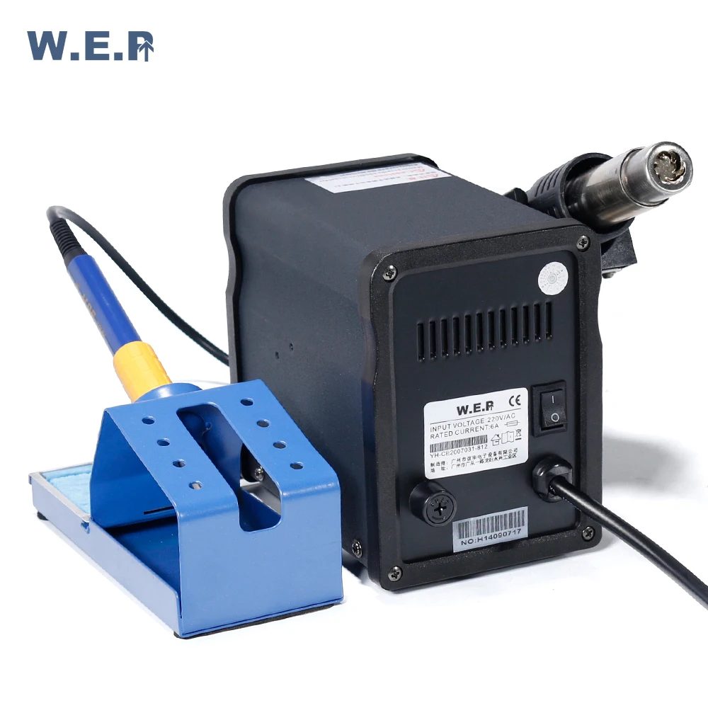 WEP 898BD+ Паяльная станция SMD с горячим воздухом бесщеточный вентилятор двойной