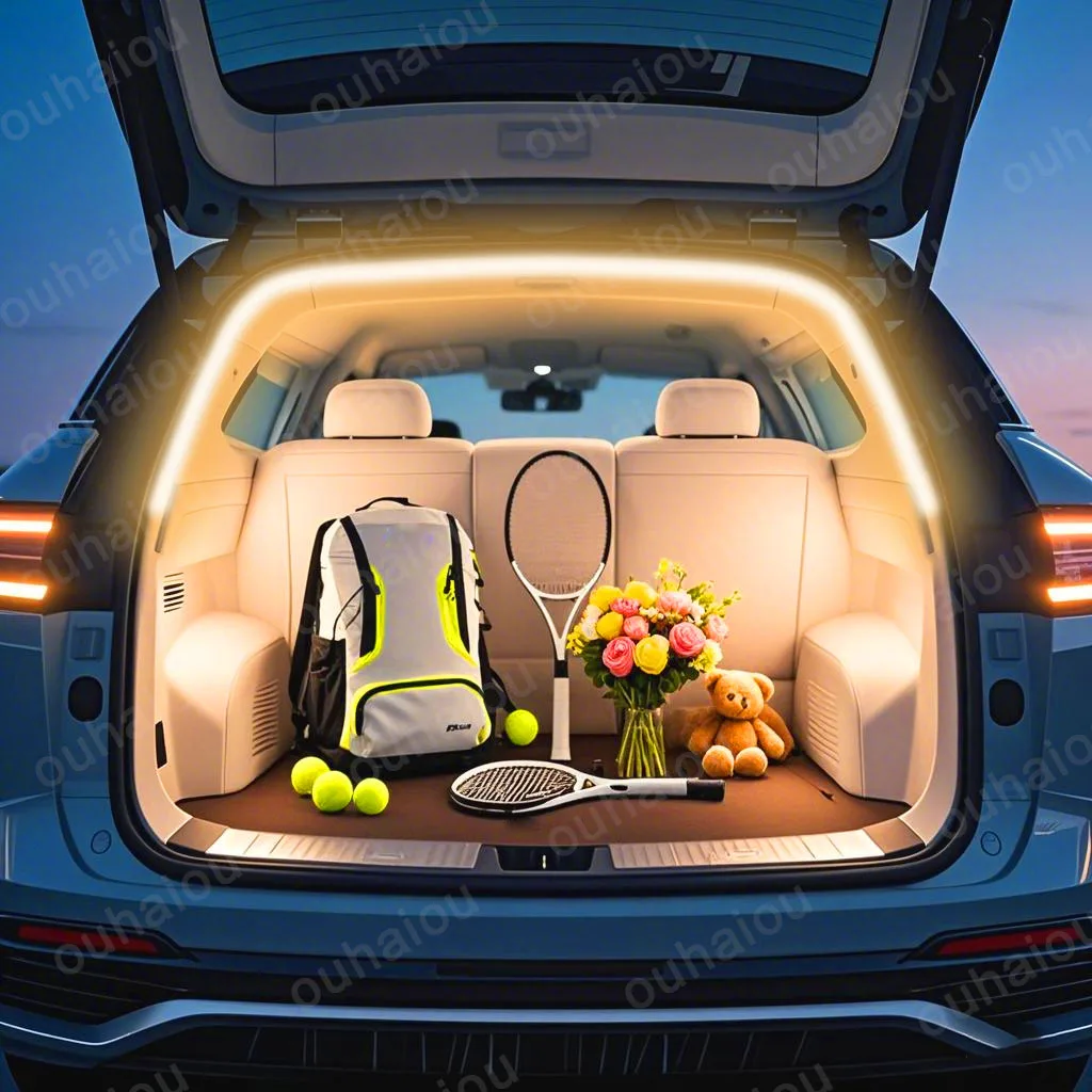 

Для Geely Galaxy L7 модификационный светильник для багажника Атмосферные огни Белый теплый белый Задний светодиодный светильник для багажника