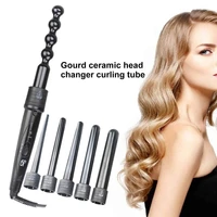 1set curling tube universal safe abs 6 in 1 tube changing tourmaline ceramic set for personal use