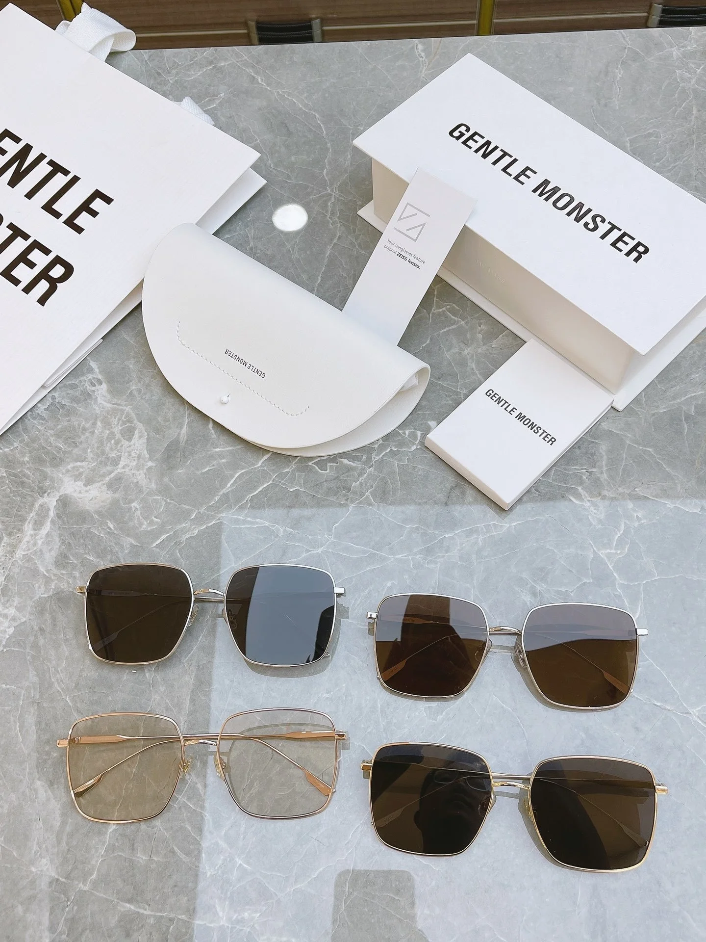 

GENTLE MONSTER GM 2021 New Fashion Metal Square Frame Glasses Sunglasses Diane Polarized UV400 For Women Men With Box