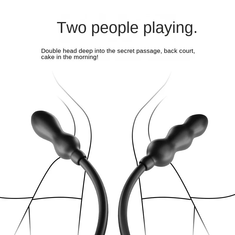 Эротические надувные анальные пробки двойная головка одновременное расширение