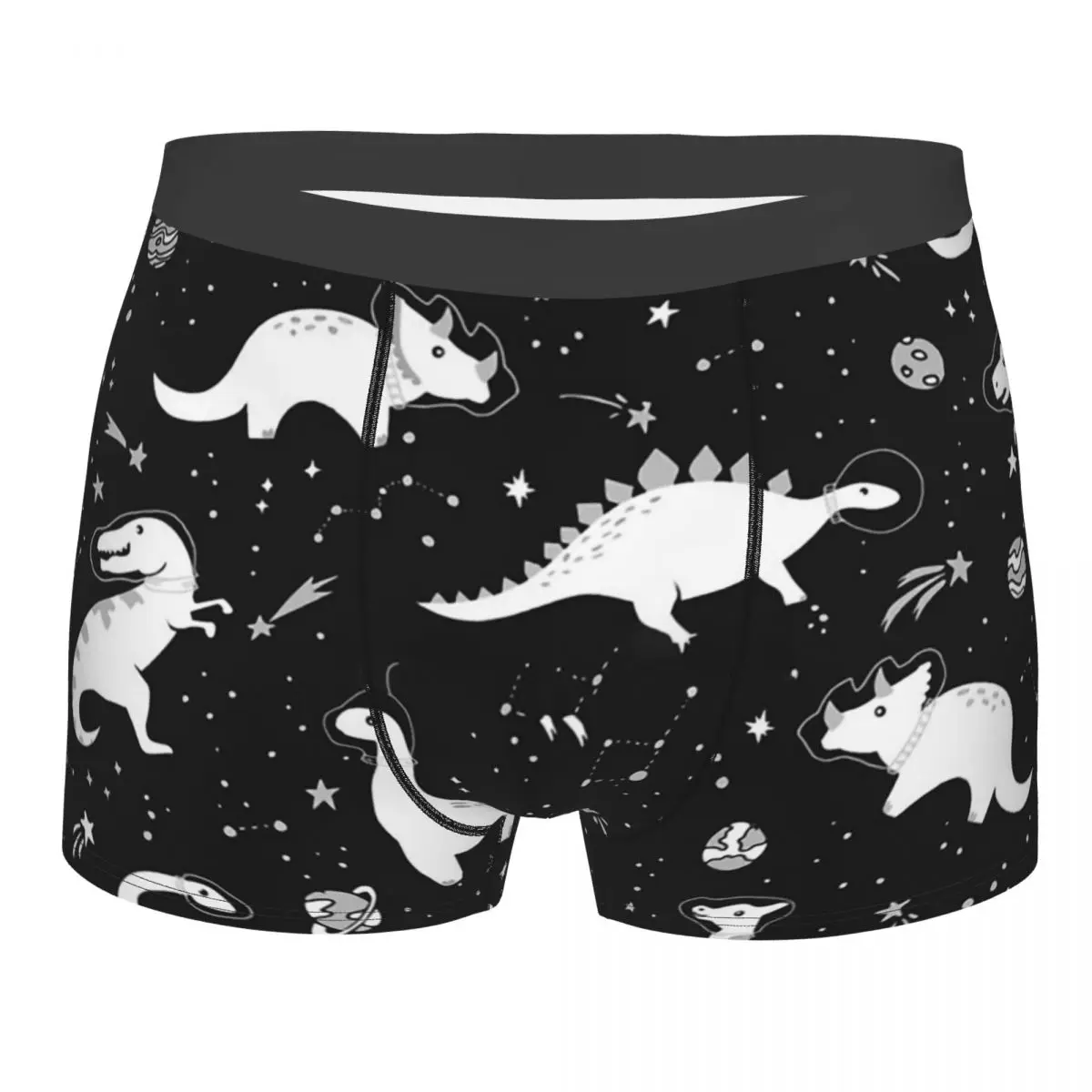 

Space Dinosaurs Man's Boxer Briefs Underpants Astronaut and Universe Highly Breathable Top Quality Sexy Shorts Gift Idea