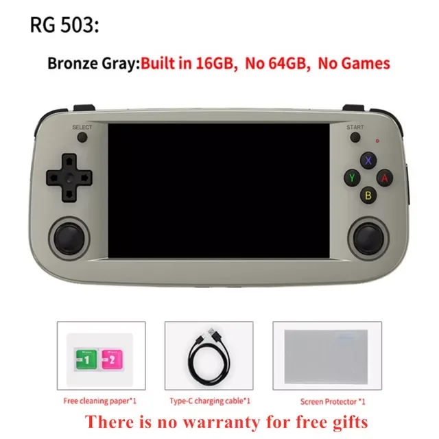 

RG503 4.95 Inch OLED Screen RK3566 Handheld Game Console For PS1 N64 Retro Video Games Player Consoles With Wifi TV Out