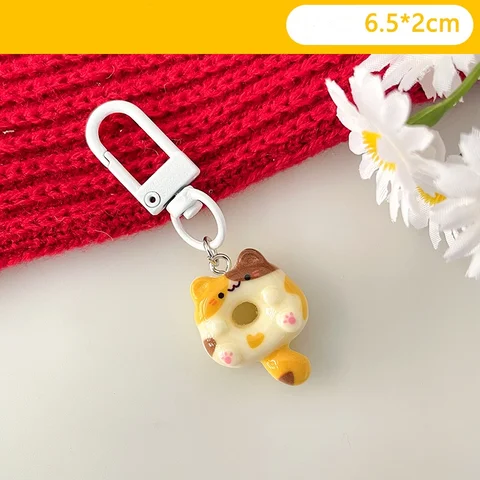 Брелок с пончиком и котом