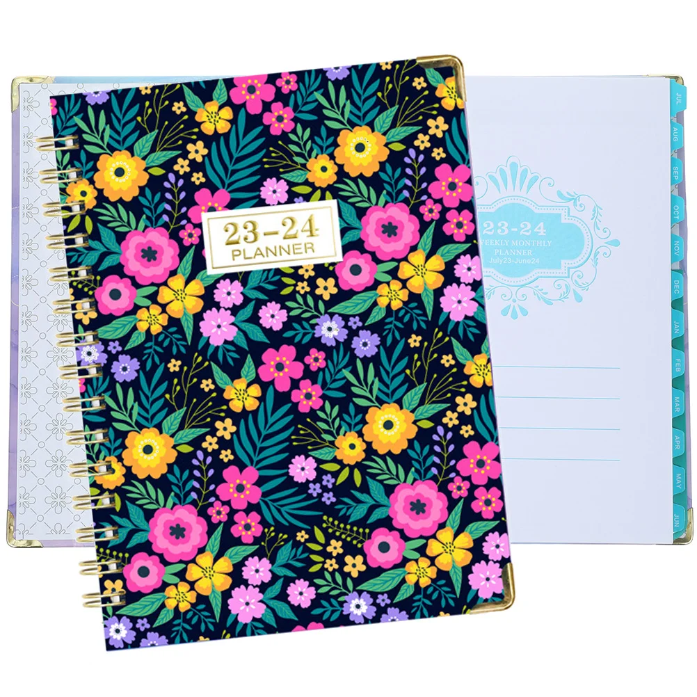 

2 Pcs Teacher Planner 2023-2024 Academic Year Convenient Daily The Notebook Weekly Home Supply Aluminum Alloy Work