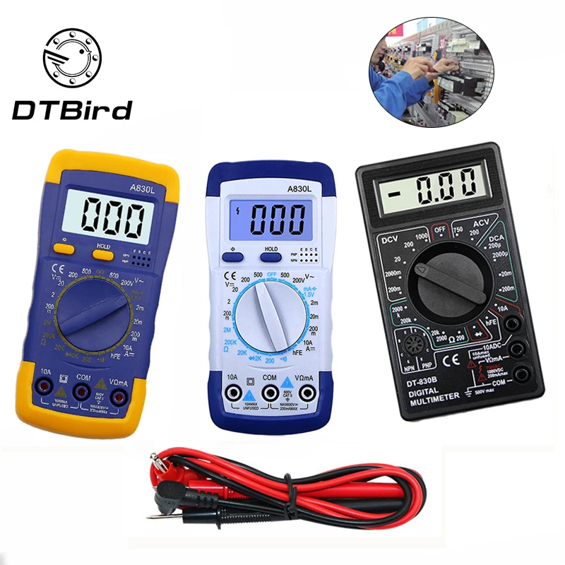 Цифровой вольтметр-Амперметр A830L с ЖК дисплеем |