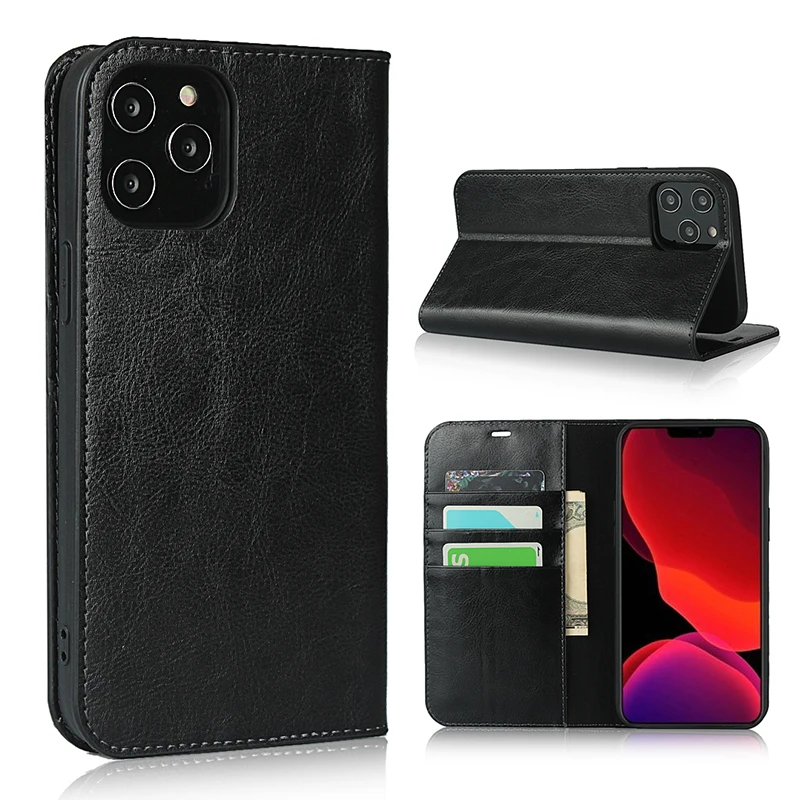 

Flip Leather Wallet Case With Holder For iPhone 13 11 12 Pro Max 13 12 Mini X Xr Xs Max 8 7 6s 6 Plus Dustproof Plain Phone Case