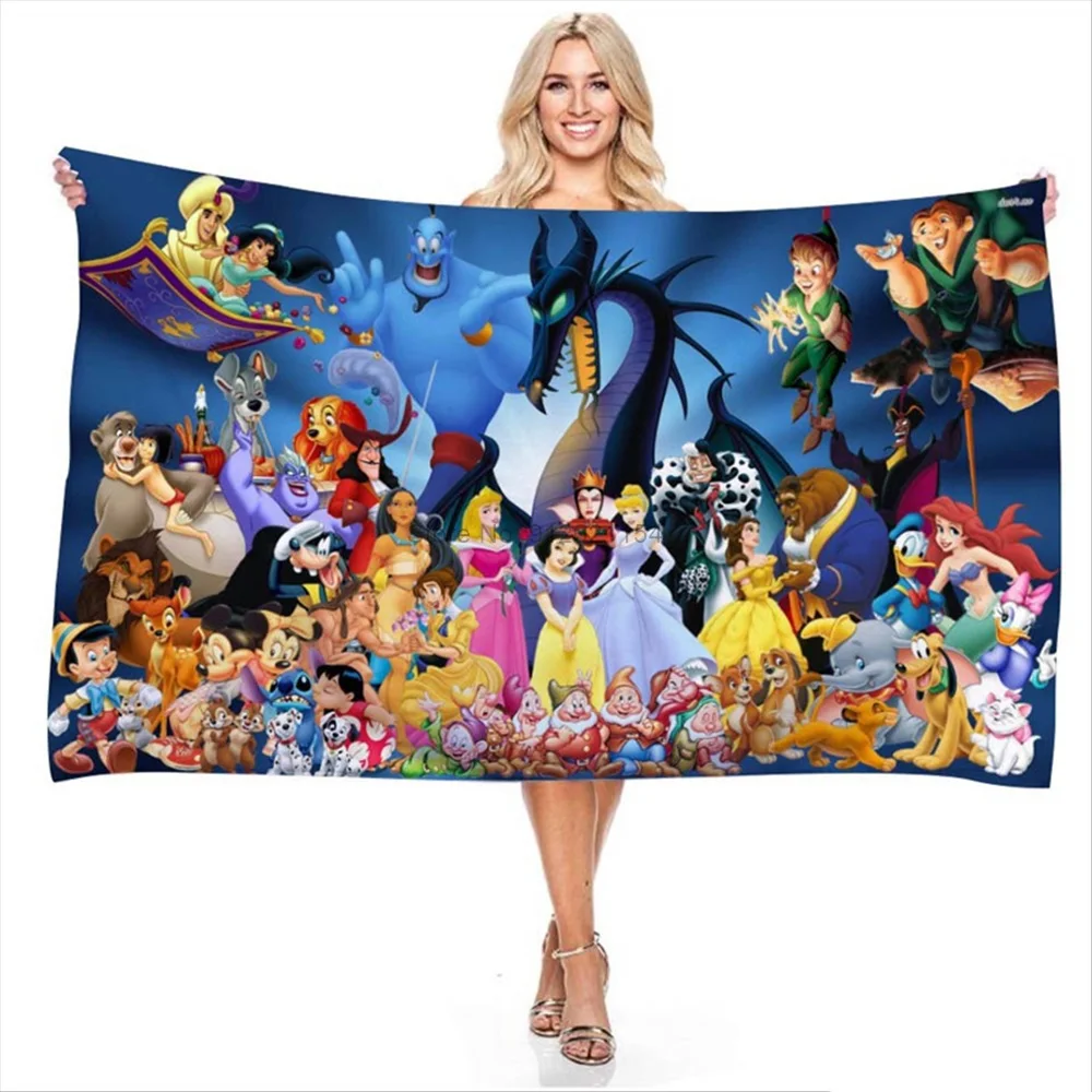 

Disney Princess Bella Cinderella Bath Towel Beach Towel 3D Printed Children Rectangle Microfiber Home Washcloth