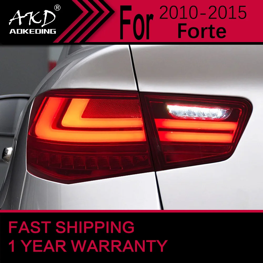 

Задний фонарь для стайлинга автомобиля Kia Forte, задний фонарь 2010-2015 Cerato, светодиодный задний фонарь, светодиодный динамический сигнал поворота, тормоз, задний фонарь для автомобиля X