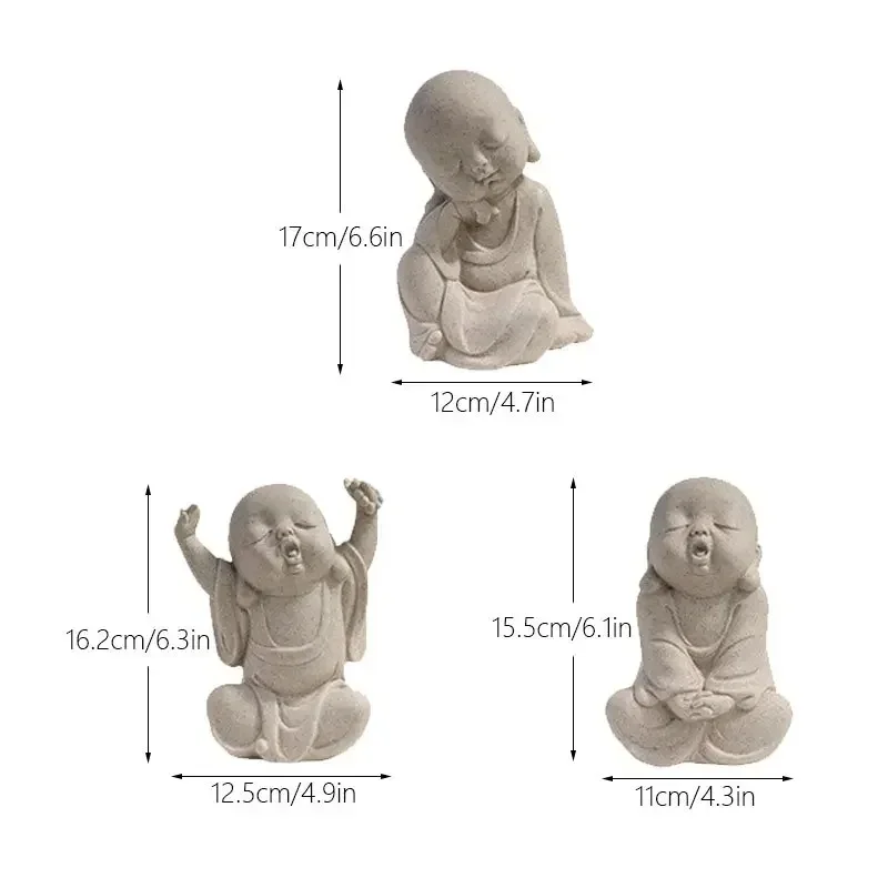Смола Vilead из песчаника милая Спящая Женская интерьерная статуя маленького Будды
