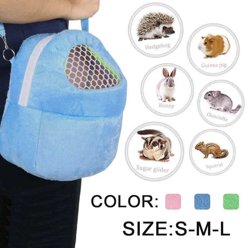 

Pig Cage Outdoor Breathable Guinea Hamster Animal Chinchilla Bunny Bag Travel Small Walking Carrier Carrier Warm Soft Carrier