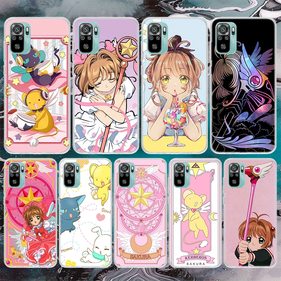 

CardCaptor Sakura Anime Soft Phone Case For Xiaomi Redmi Note 10 10S 11 11S 11T 9 9S 8T 8 11E Pro Plus 7 6 5 9T 5G Pattern Cover
