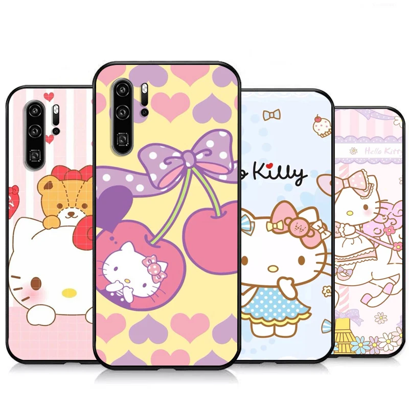 

NEW Hello Kitty Phone Cases For Huawei Honor P30 P40 Pro P30 Pro Honor 8X V9 10i 10X Lite 9A Cases Back Cover Coque Carcasa