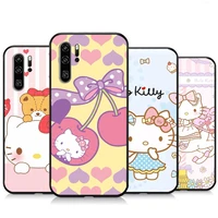 new hello kitty phone cases for huawei honor p30 p40 pro p30 pro honor 8x v9 10i 10x lite 9a cases back cover coque carcasa