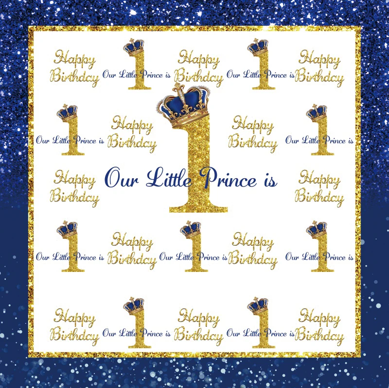 Фон для фотографирования с изображением мальчика и девочки в честь Дня Рождения 1