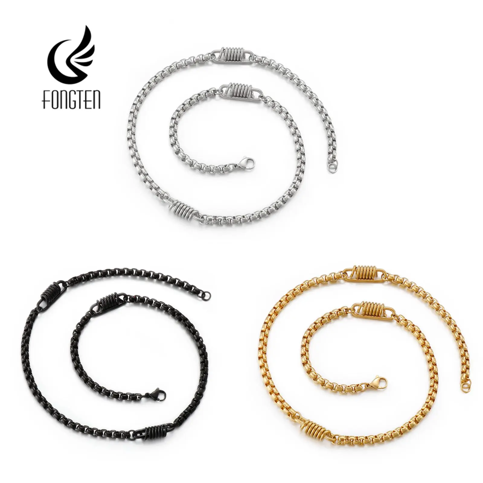 Ожерелье мужское из нержавеющей стали в стиле хип-хоп