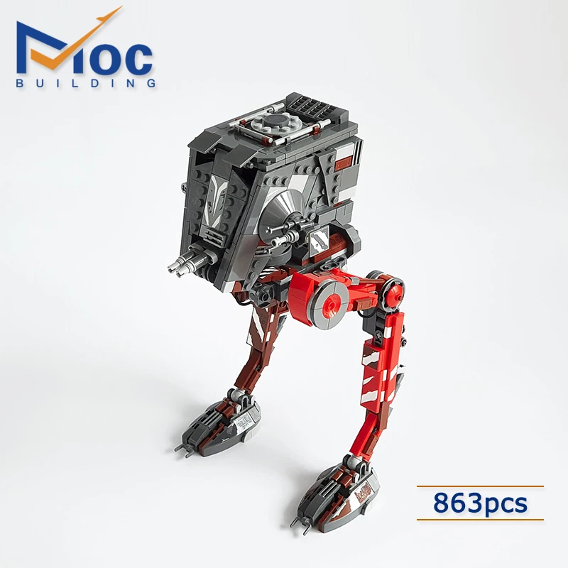 

2022 MOC AT-ST Raider Robot Star Movie Minifig Scale Brick Set Space wars Assembly Model Puzzle Toys for Children Kids Gift