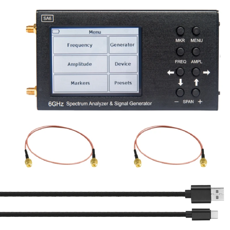 

SA6 Signal Generator Wi-Fi 2G 4G LTE CDMA GSM Beidou GP Portable 6Ghz Spectrum Analyzer