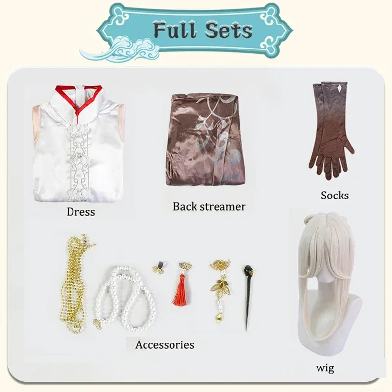 Genshin Impact Yanan Ningguang Pizzanut карнавальный костюм карнавальная форма парик аниме