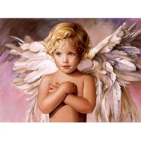 roamily5d diamond painting angelcross stitch diamond embroidery children with wingnew style home wall decoration