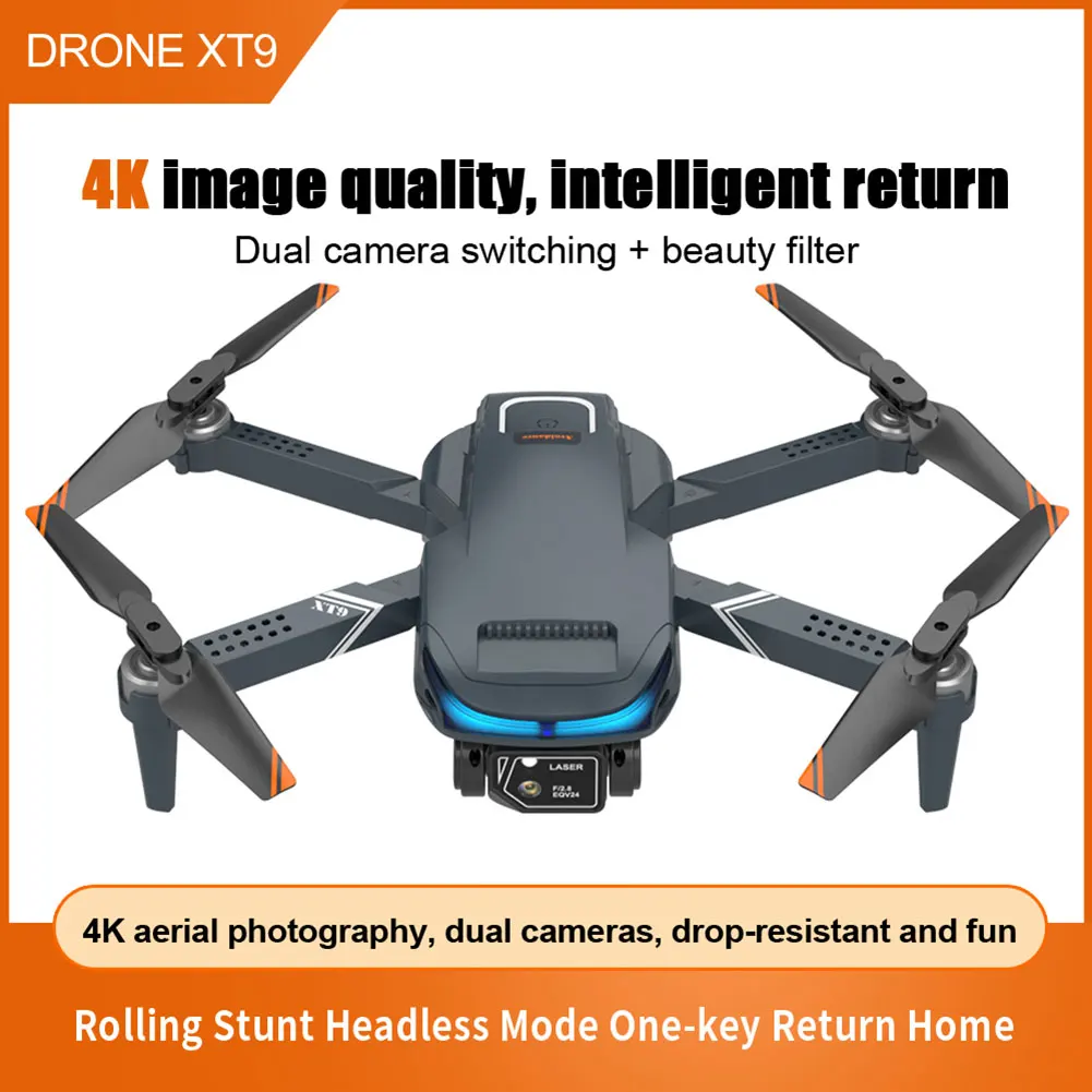 

New Drone 4K Double Camera HD XT9 WIFI FPV Obstacle Avoidance Drone Optical Flow Me Four-axis Aircraft RC Helicopter With Camera