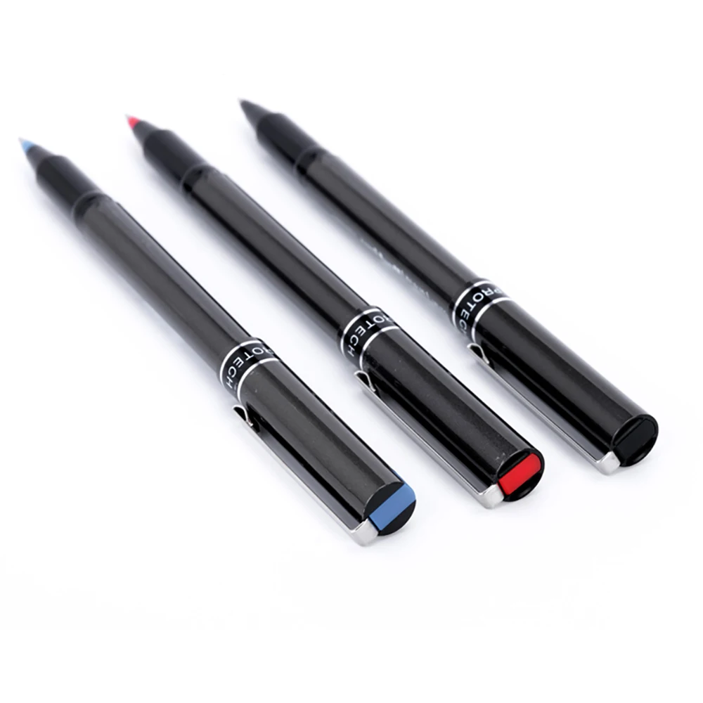 Гелевая ручка uni-ball Protech Micro UB-155 0 5 мм водонепроницаемая черная синяя красная