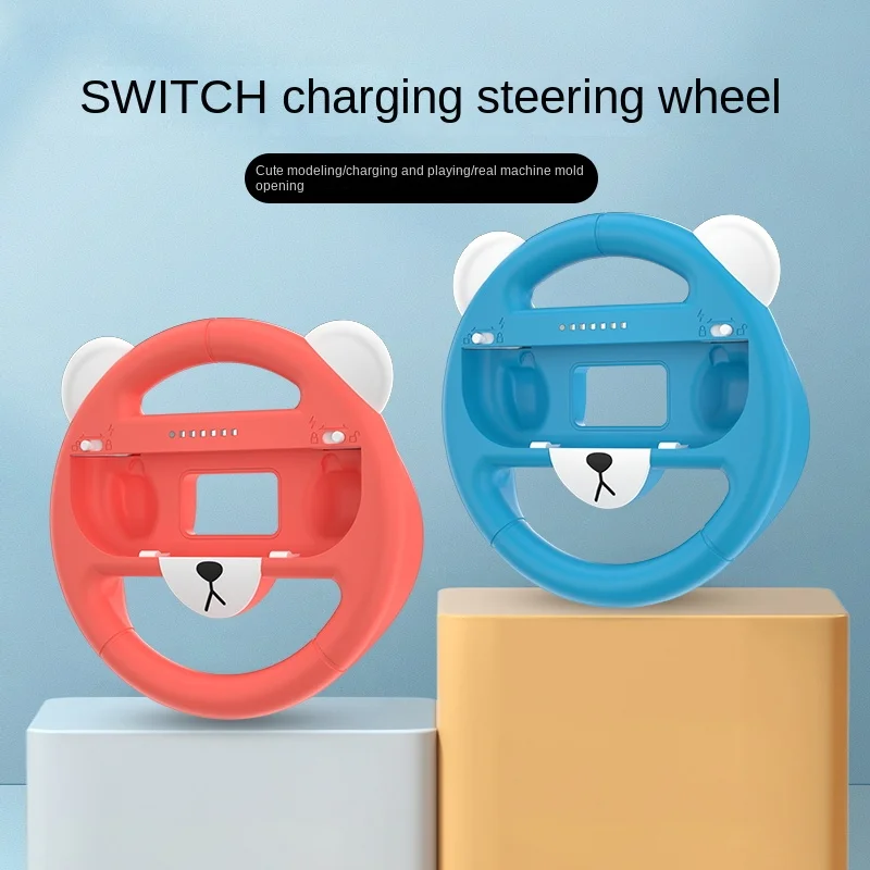 2PCS Switch OLED Charging Steering Wheel Handle Stand Holder Charger Joy-Con Joycon For Nintendo Switch Controller Accessories