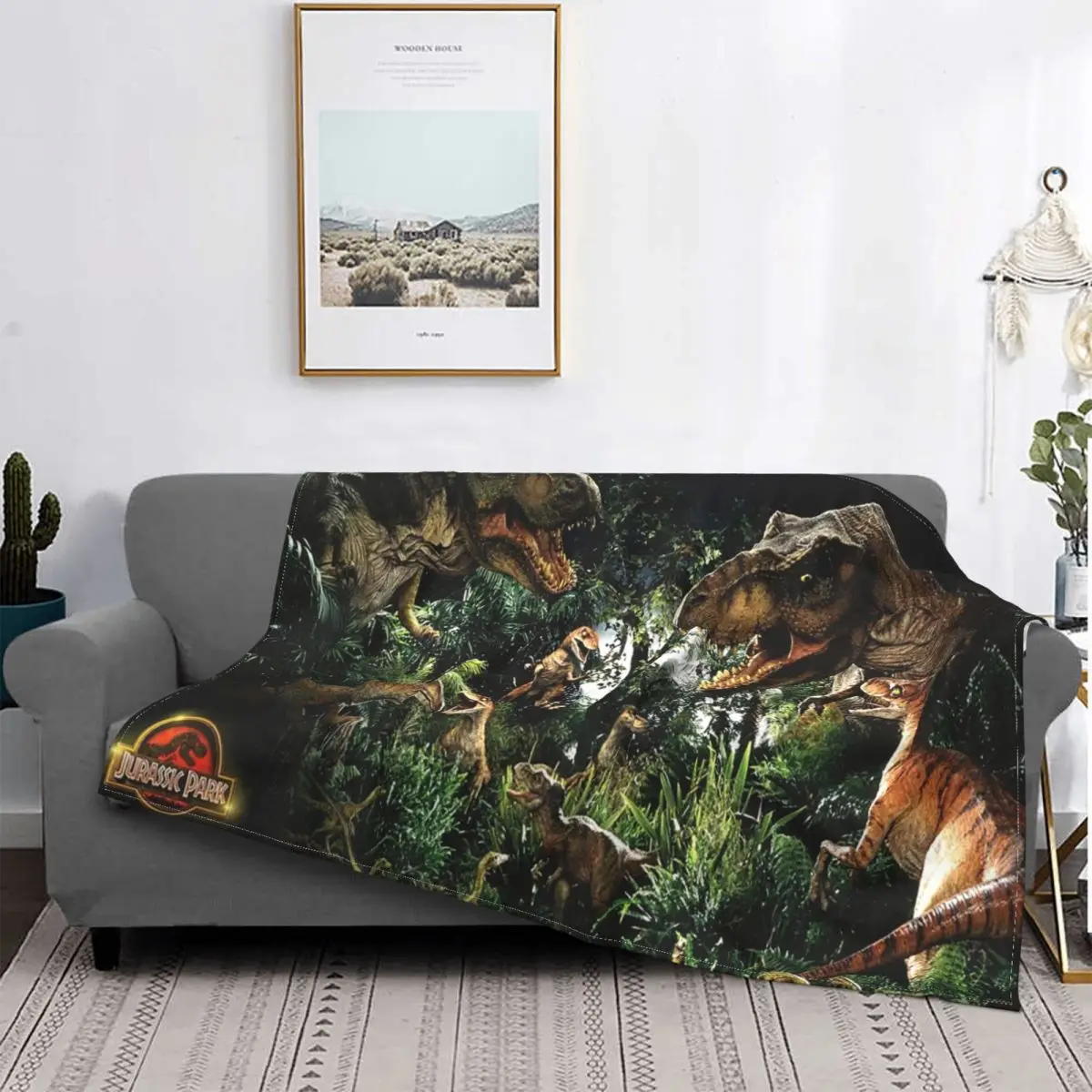 

Jurassic Park Blankets Velvet Textile Decor Dinsaur Ancient Animal Ultra-Soft Throw Blankets for Bed Outdoor Plush Thin Quilt