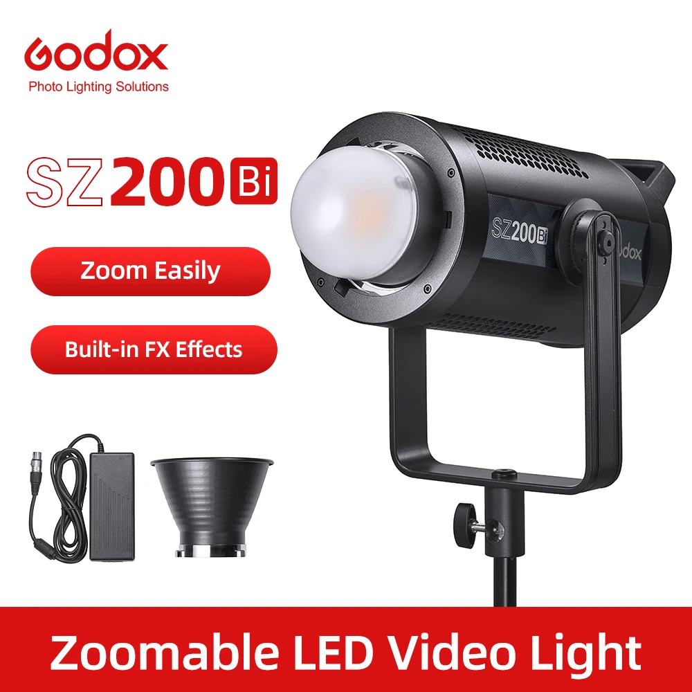 

Двухцветная светодиодная лампа для видеосъемки Godox SZ200Bi 200W 2800-6500K