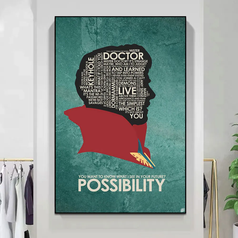 

Marvel Doctor Strange Portrait Canvas Painting The Ancient One Possibility Poster Avengers Superhero Wall Art Home Decoration