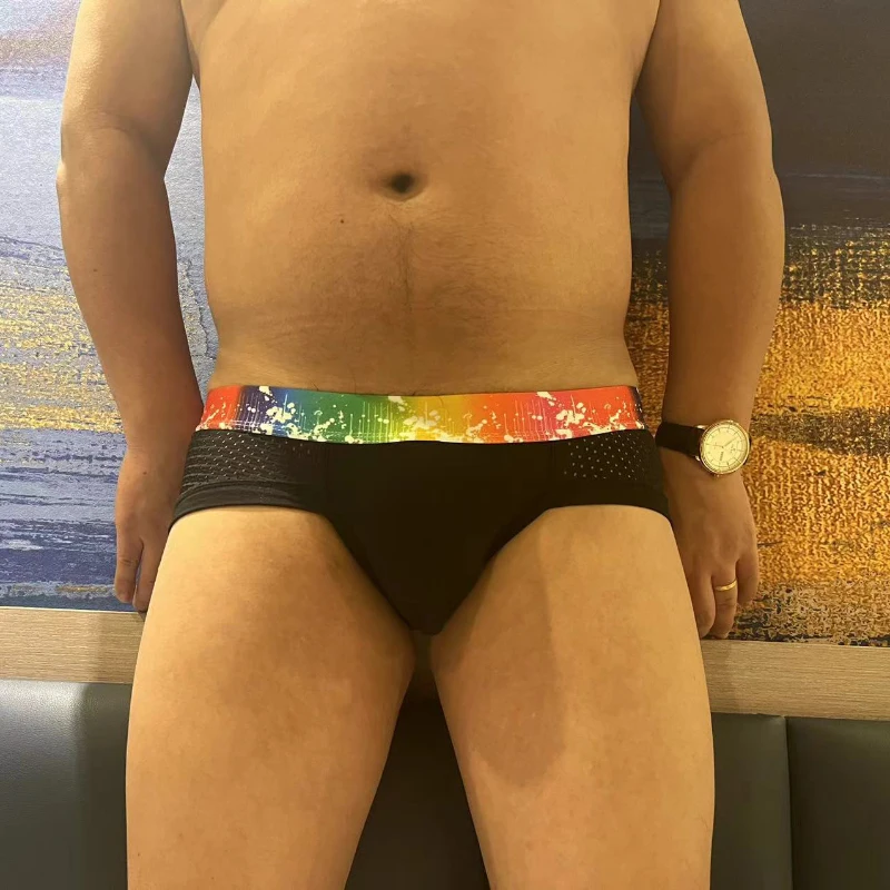 Мужские сетчатые летние дышащие треугольные брюки мужские Модальные удобные с