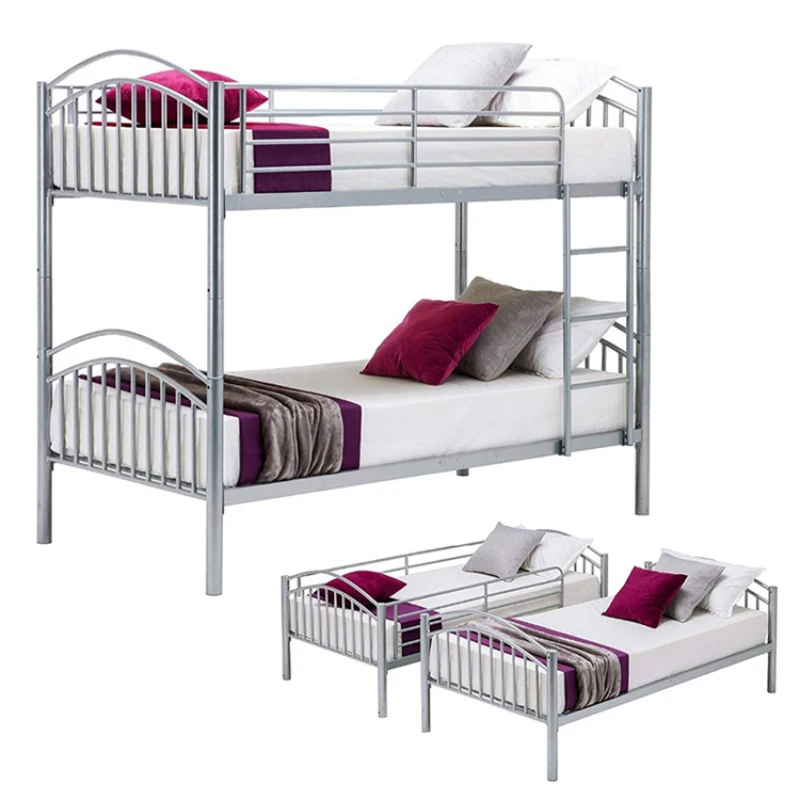 

Wholesale Knock Down Modern Heavy Duty Double Metal Detachable Bunk Bed