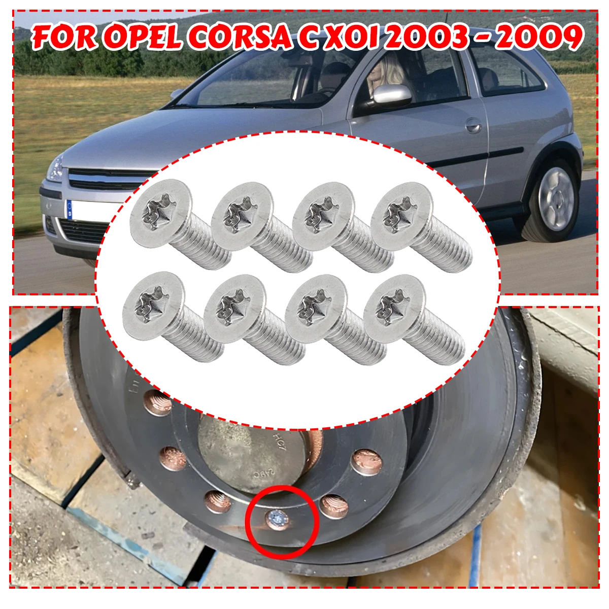 Передний и задний тормозной ротор стопорные винты диска с шестигранной головкой