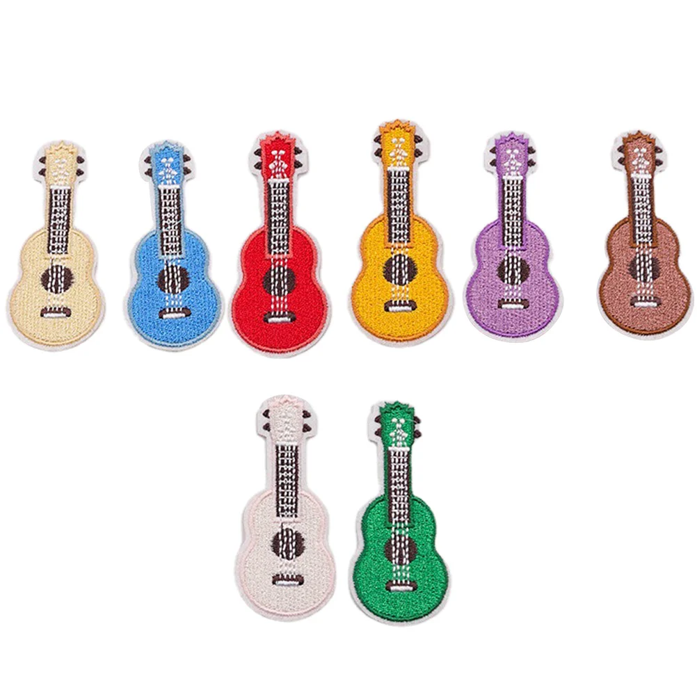 

8 Pcs Clothes Patches Clothes Appliques Guitar Patches Patches Decor Clothes Sew Patch DIY Embroidered Patches