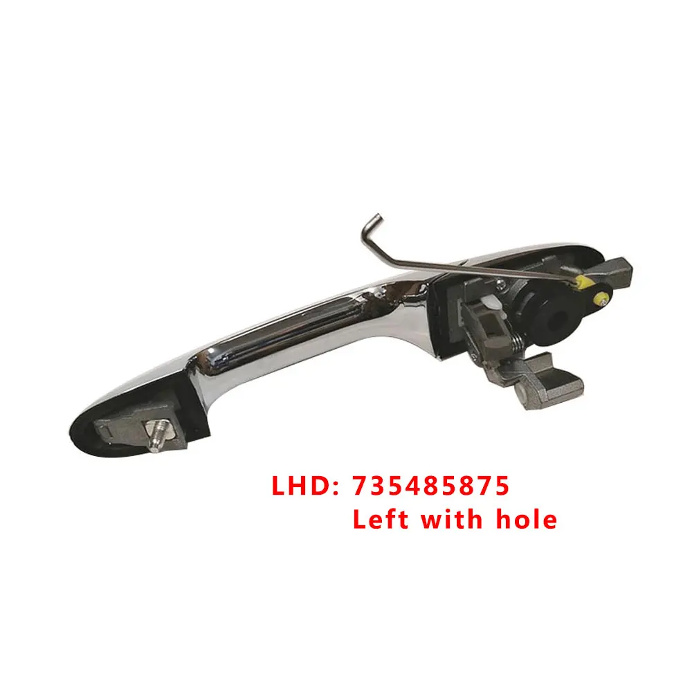 LHD 735485875 735451696 RHD 735592012 735592026 Drivers Or Passenger Outer Door Handle With Chrome For Fiat 500 2007-2020 |