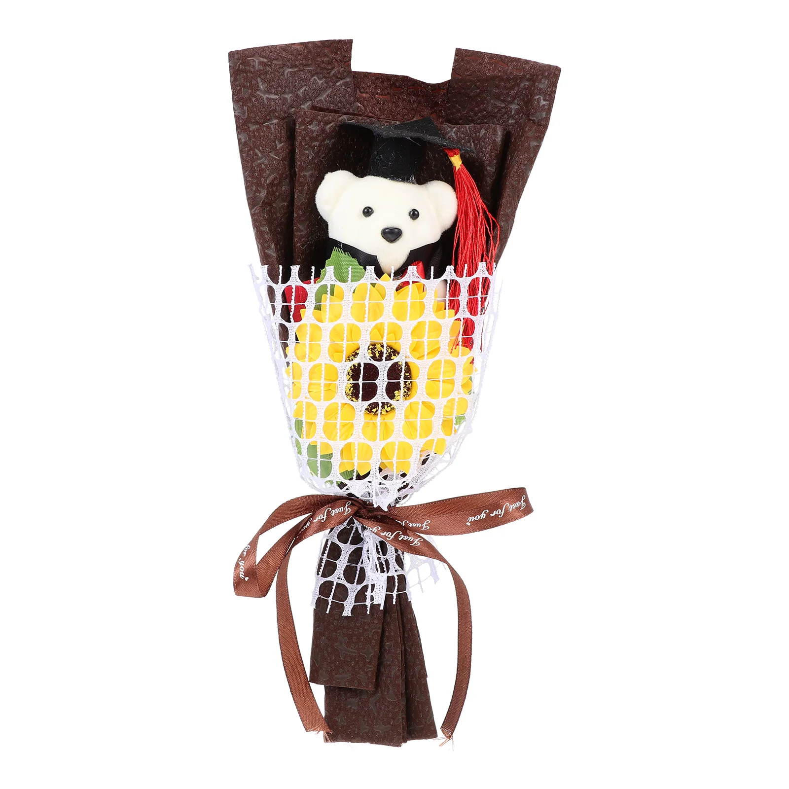 

Unique Adorable Bear Design Bouquet Graduation Gift Bear Doll Novel Bouquet