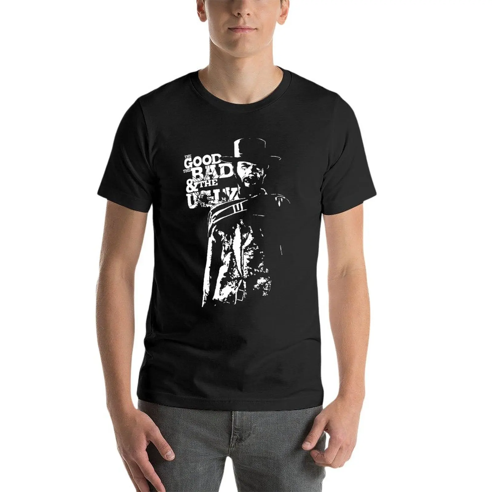 

Clint Eastwood The Good The Bad And The Ugly Western Movie Oversized T Shirt Funny Men Clothes Short Sleeve Streetwear Big Size