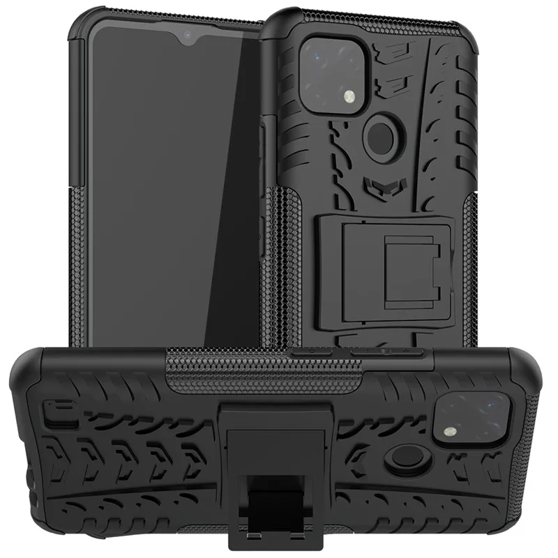 

For Realme C21 Case For Realme C21 Cover Shockproof Anti-Fall Armor PC Silicone Protective Phone Bumper For Realme C21 Fundas