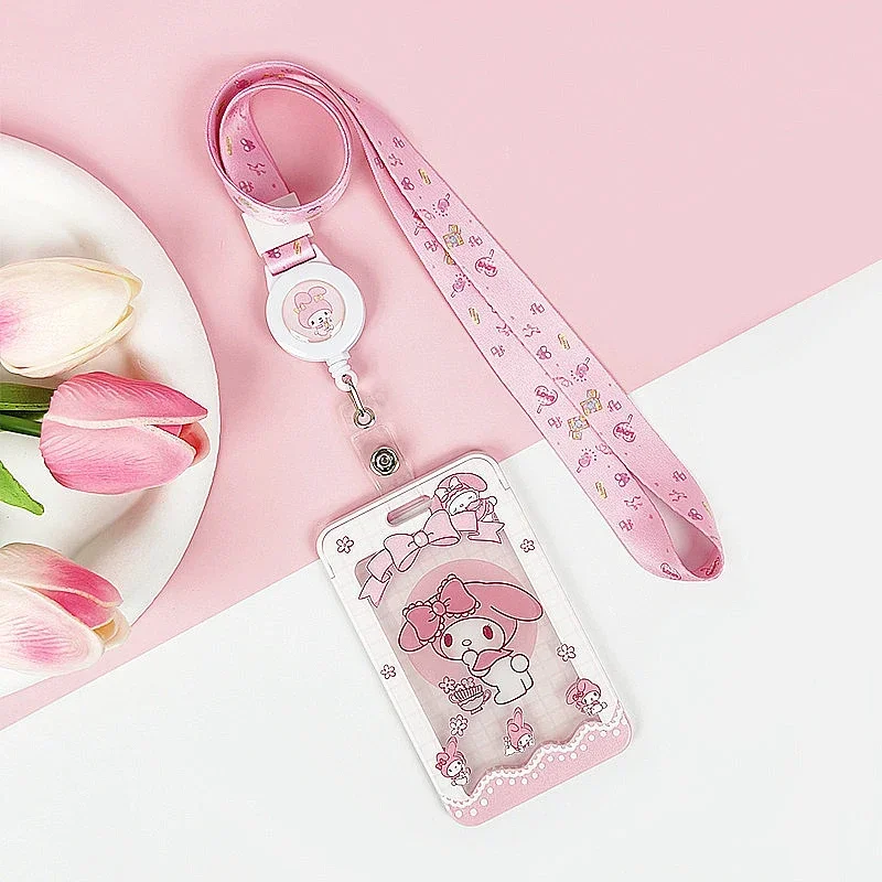 Sanrio Kawaii защитный чехол для автобусной карты аниме Kuromi Hello Kitty Pochacco студенческий