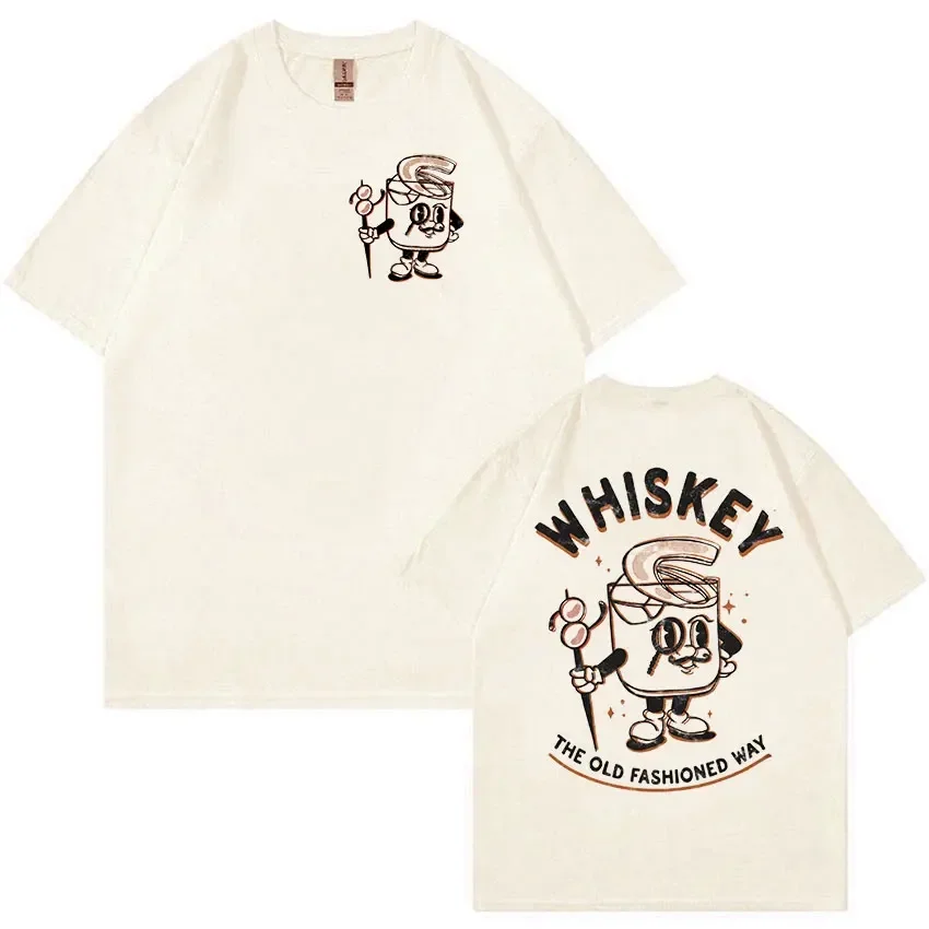 Забавная футболка Negroni коктейльный мультфильм 2024 Мужская Женская Ретро