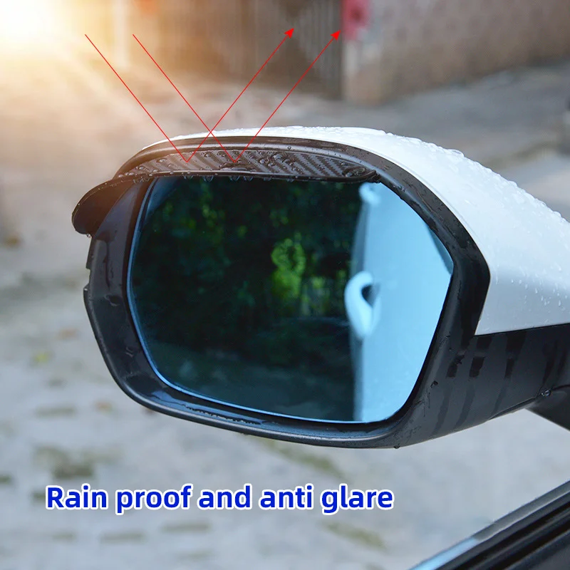 2 шт. автомобильное зеркало заднего вида с дождевой бровкой для Skoda Octavia 3 RS VRS Tour A7 A5