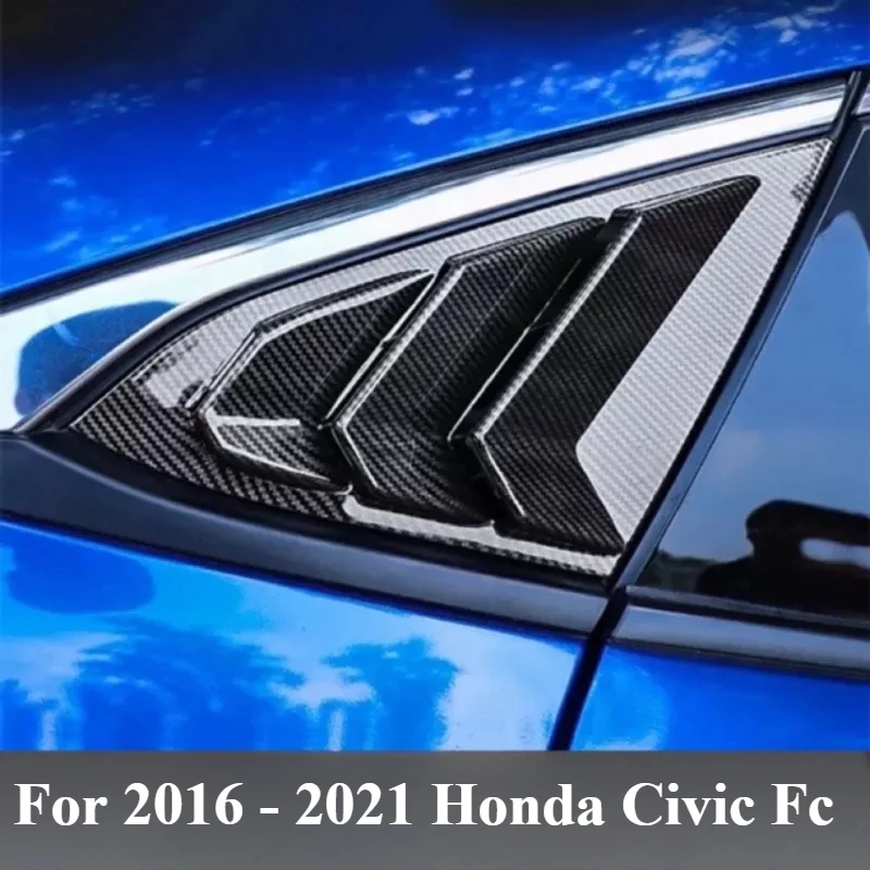 Для Honda Civic Fc 2016-2021 годов задняя треугольная крышка бокового окна глянцевый черный