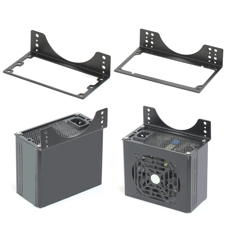 

Metal DIY Bracket SFX Power Supply Mounting Bracket with 12cm 14cm Fan Slot P9JB