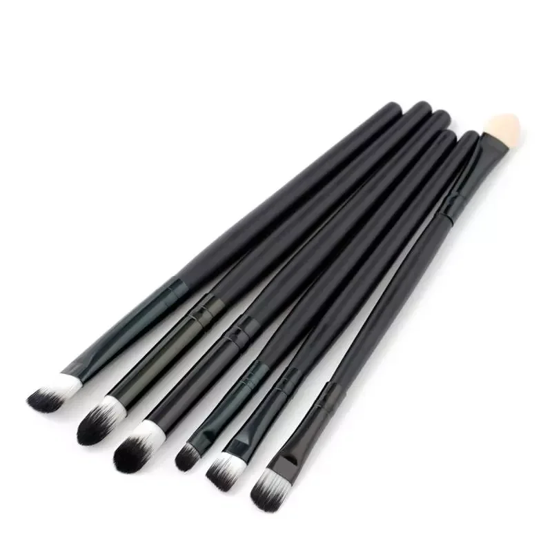 

Professional Eye Brushes Set Eyebrow Eyeliner Eyeshadow Nose Makeup Brush Wooden Black Handle Soft Nylon Hair Beauty Tools