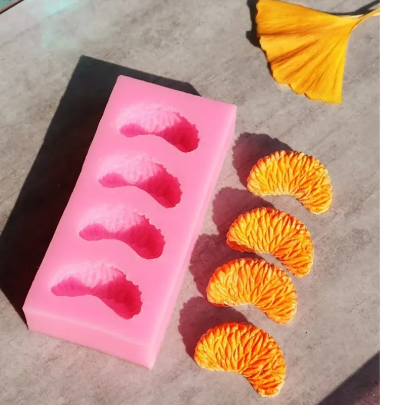 

Kitchen Home Orange Petal Silicone Mold Soap Eco-friendly High Temperature Resistant Candle Making Dessert Baking Home Decor