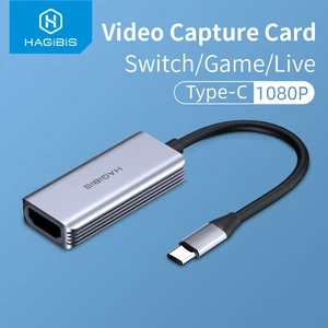 Карта видеозахвата hagibus Type-C HDMI-совместимость с USB C 1080P HD игровая запись для PS45 переключатель потоковая трансляция в прямом эфире камеры