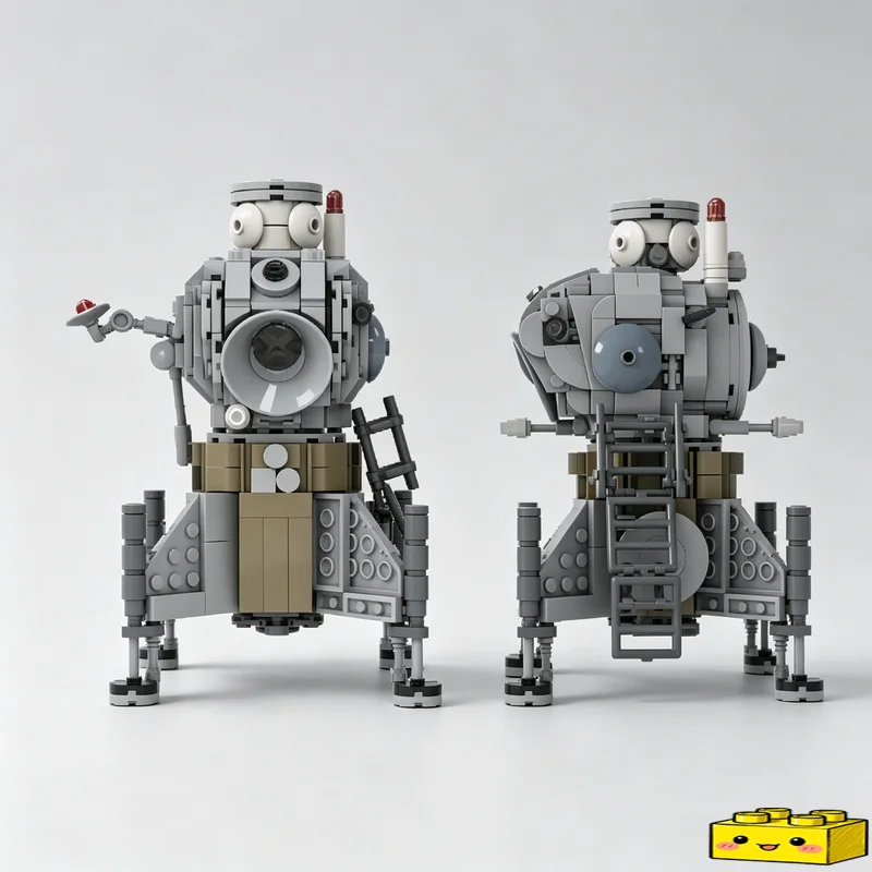 Фото Коллекционный набор MOC Space Lander из 749 деталей: Модуль для посадки на Луну, технический конструктор-головоломка, развивающая игрушка для самостоятельной сборки, популярный подарок №2