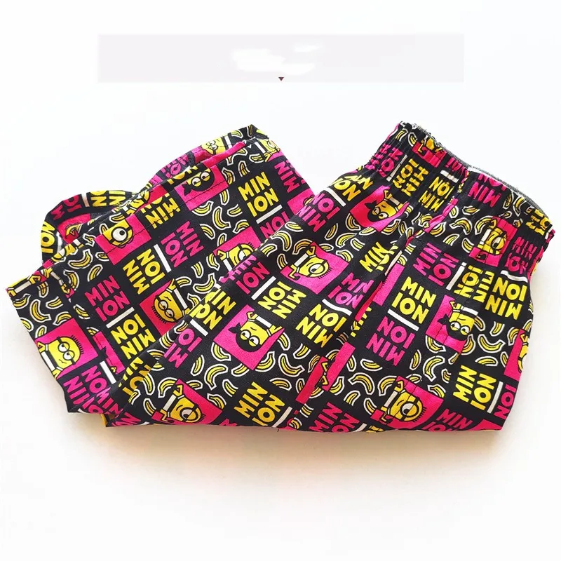 Cartoon Pajama Pants For Men Woven Cotton Shorts Wearing Underwear Breathable